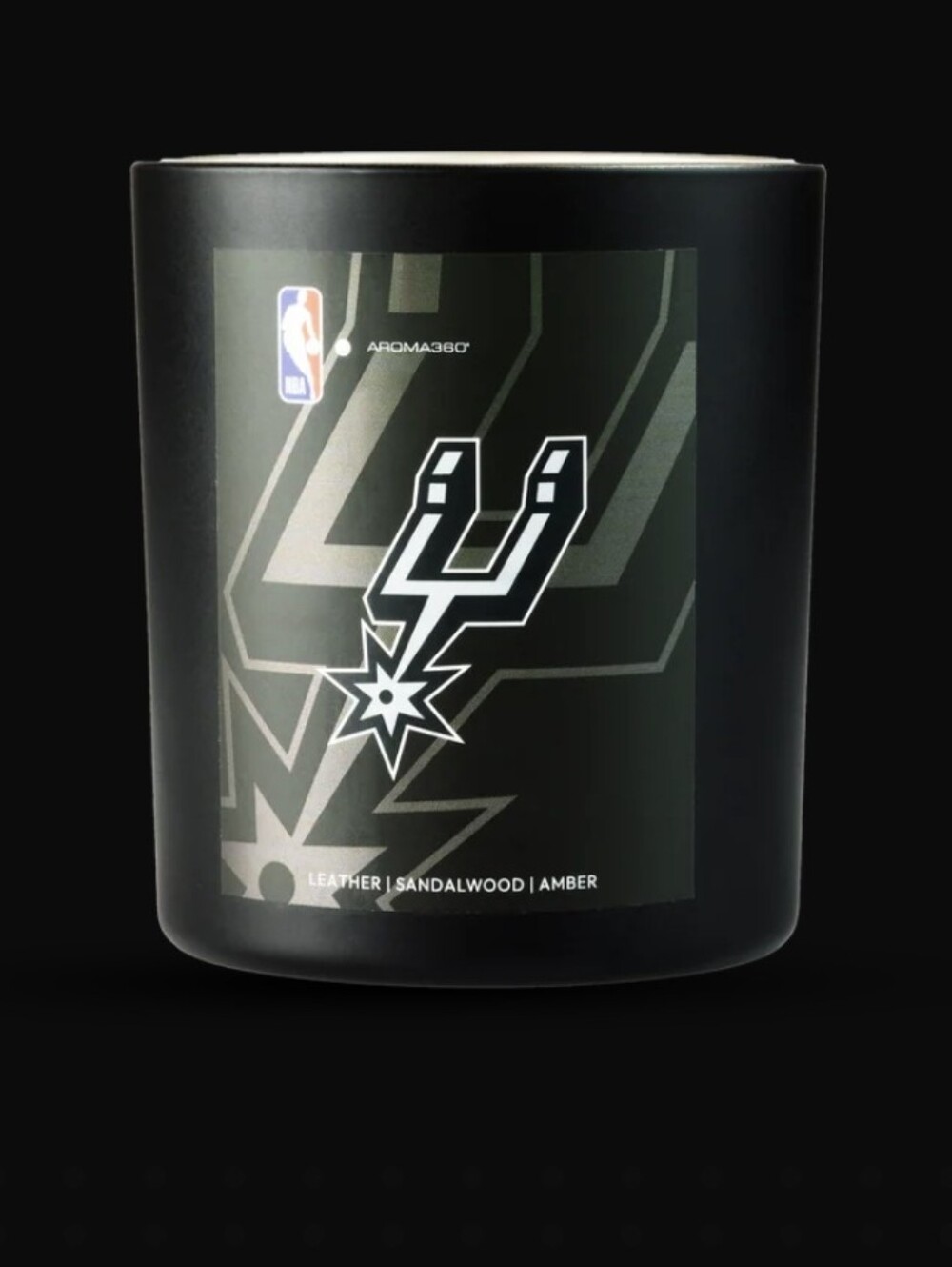 NWOT Hotel Collection NBA San Antonio Spurs Black Logo Candle -
